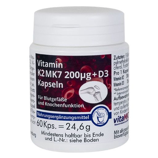 VITAMIN K2 MK7 200 μg+D3 Kapseln 60 St