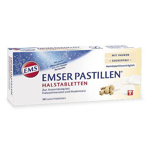 EMSER Pastillen Halstabletten m. Ingwer zuckerfrei