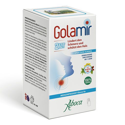 GOLAMIR 2Act Spray ohne Alkohol bei Halsschmerzen 30 ml