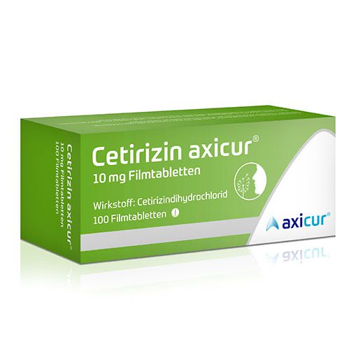 CETIRIZIN axicur 10 mg Filmtabletten* 100 St