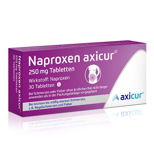 NAPROXEN axicur 250 mg Tabletten* 30 St