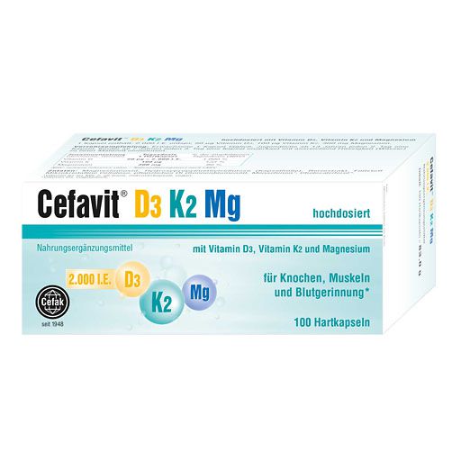 CEFAVIT D3 K2 Mg 2.000 I. E. Hartkapseln 100 St  