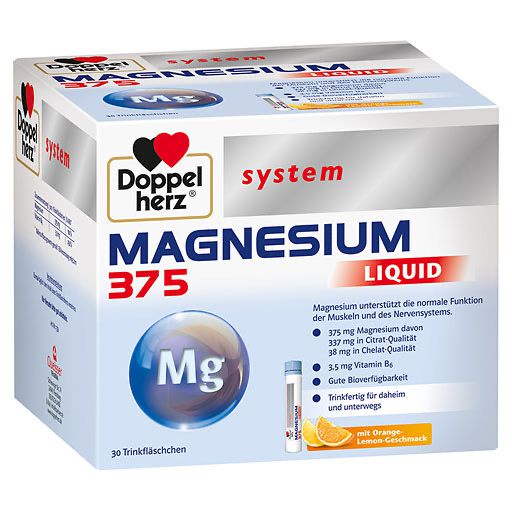 DOPPELHERZ Magnesium 375 Liquid system Trinkamp. 30 St  