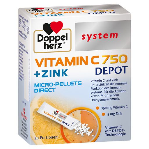 DOPPELHERZ Vitamin C 750 Depot system Pellets 20 St  
