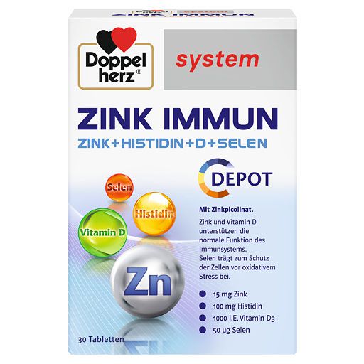 DOPPELHERZ Zink Immun Depot system Tabletten 30 St  