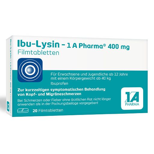 IBU-LYSIN 1A Pharma 400 mg Filmtabletten* 20 St