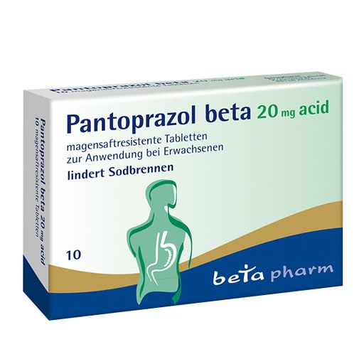 PANTOPRAZOL beta 20 mg acid magensaftres. Tabletten* 10 St