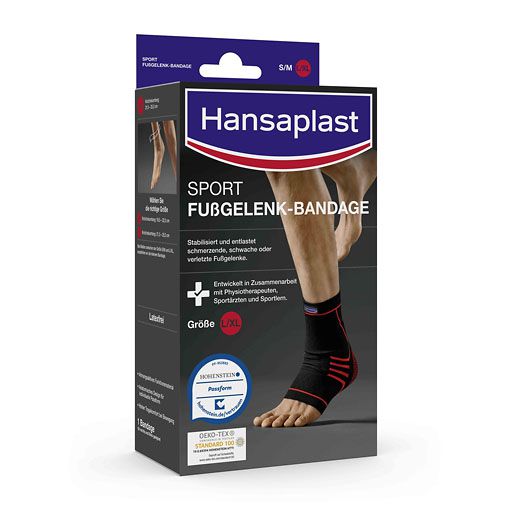 HANSAPLAST Sport Fußgelenk-Bandage Gr. L 1 St