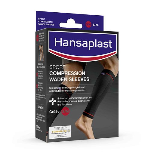 HANSAPLAST Sport Compression Waden-Sleeves Gr. M 2 St