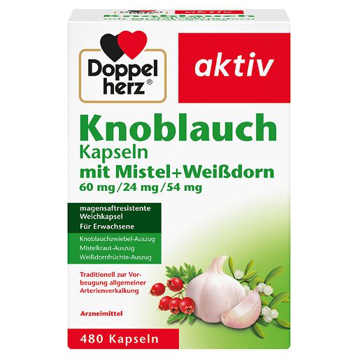DOPPELHERZ Knobl. Kap. m. Mistel+Weißdorn 60/24/54 mg* 480 St