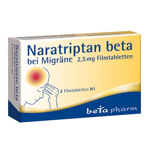 NARATRIPTAN beta bei Migräne 2,5 mg Filmtabletten* 2 St