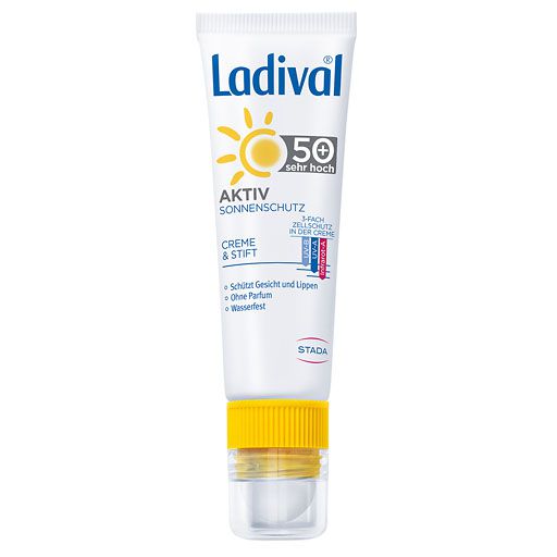 LADIVAL Aktiv Sonnenschutz Gesicht&Lippen LSF 50+ 1 P