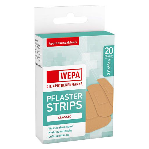 WEPA Pflasterstrips Classic wasserabweis.3 Größen 20 St