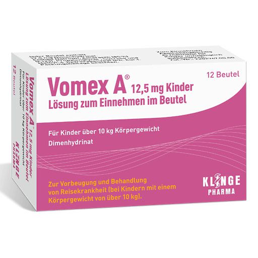 VOMEX A 12,5 mg Kinder Lsg. z. Einnehmen im Beutel* 12 St