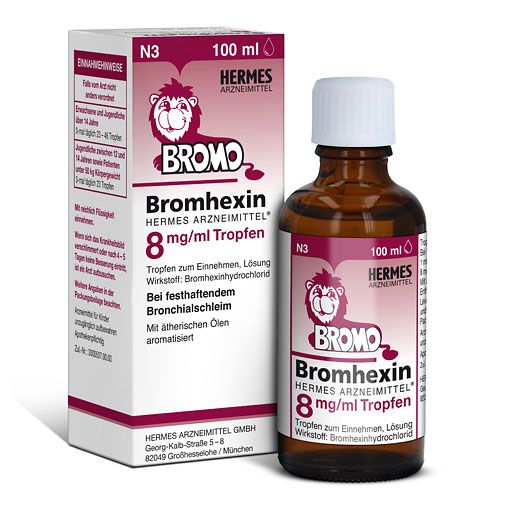 BROMHEXIN Hermes Arzneimittel 8 mg/ml Tropfen* 100 ml