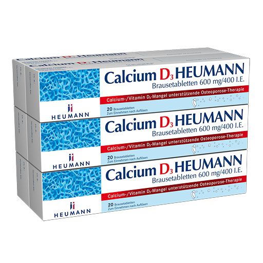 CALCIUM D3 Heumann Brausetabletten 600 mg/400 I. E.* 120 St