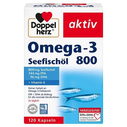 DOPPELHERZ Omega-3 Seefischöl 800 aktiv Kapseln 120 St  