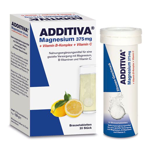 ADDITIVA Magnesium 375 mg+Vitamin B-Komplex+Vit. C 20x6 g