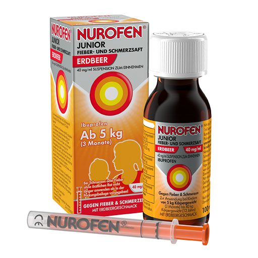 NUROFEN Junior Fieber-u. Schmerzsaft Erdbe. 40 mg/ml