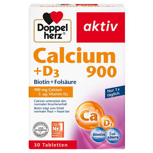 DOPPELHERZ Calcium 900+D3 Tabletten 30 St  