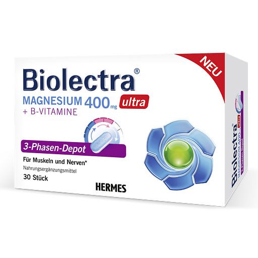 BIOLECTRA Magnesium 400 mg ultra 3-Phasen-Depot 30 St  