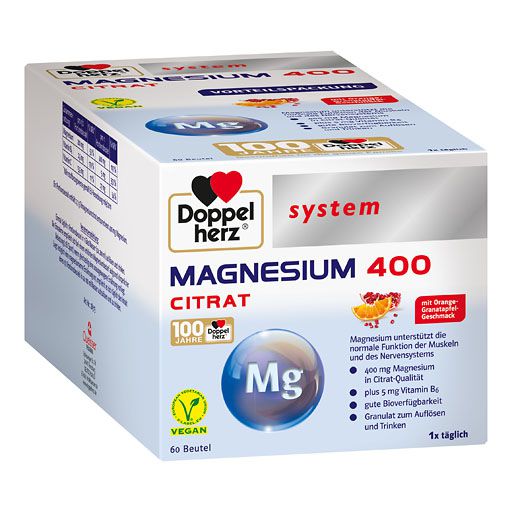 DOPPELHERZ Magnesium 400 Citrat system Granulat 60 St  