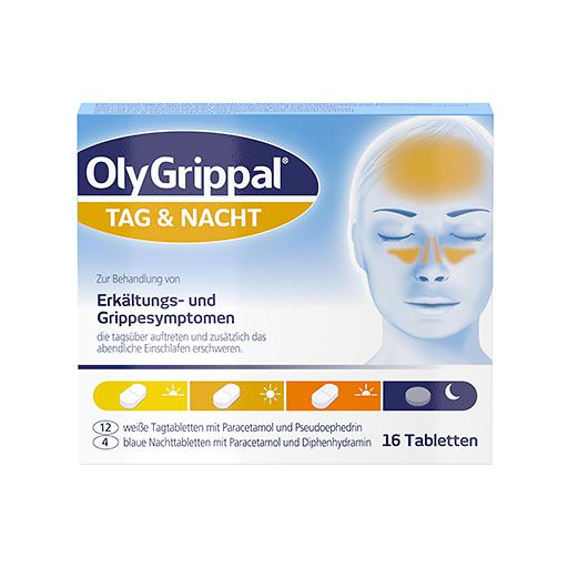 OLYGRIPPAL Tag & Nacht 500 mg/60 mg Tabletten* 16 St