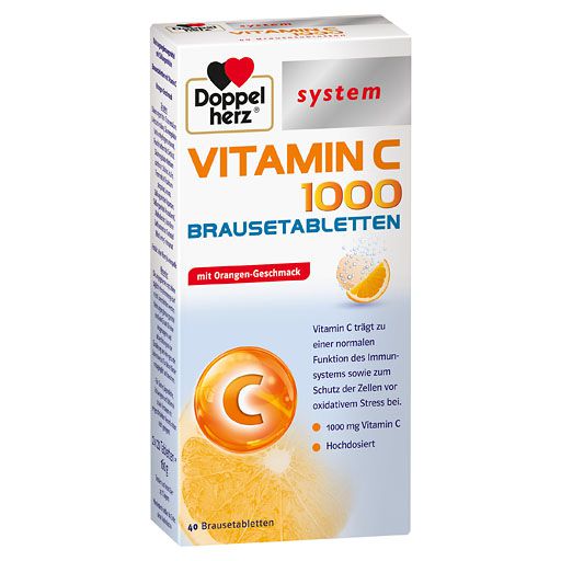 DOPPELHERZ Vitamin C 1000 system Brausetabletten 40 St