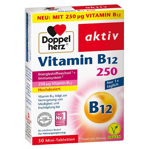 DOPPELHERZ Vitamin B12 250 aktiv Tabletten 30 St  