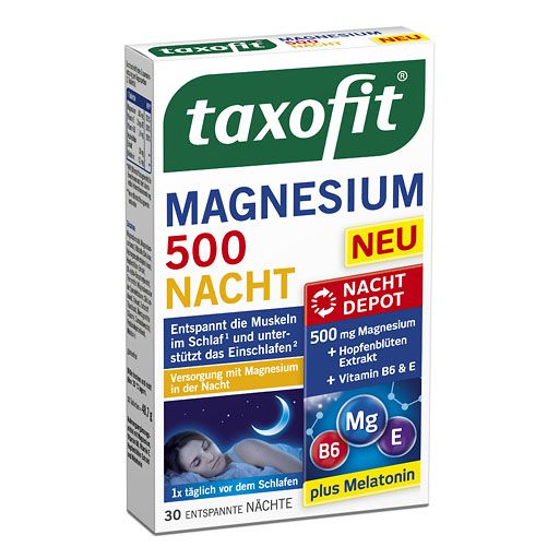 TAXOFIT Magnesium 500 Nacht Tabletten 30 St  