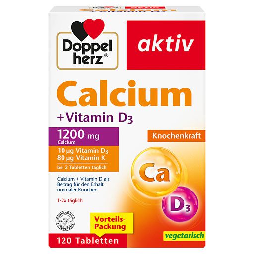DOPPELHERZ Calcium+Vitamin D3 Tabletten 120 St