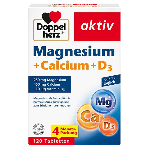 DOPPELHERZ Magnesium+Calcium+D3 Tabletten 120 St  