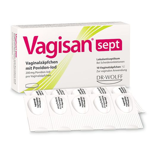 VAGISAN sept Vaginalzäpfchen mit Povidon-Iod* 10 St