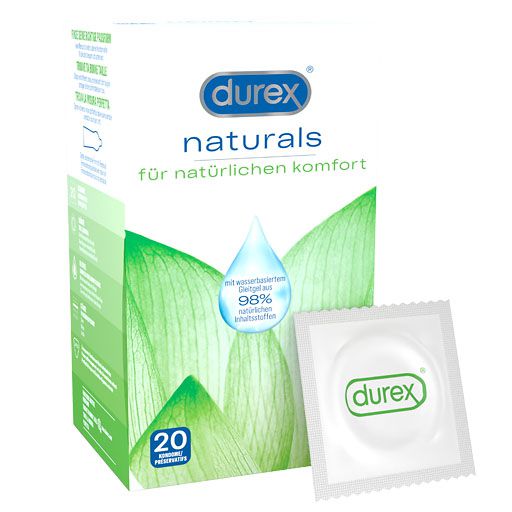 DUREX naturals Kondome mit Gleitgel wasserbasiert 2x10 St