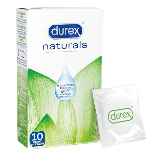 DUREX naturals Kondome mit Gleitgel wasserbasiert 10 St