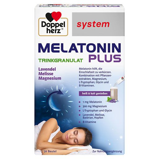 DOPPELHERZ Melatonin Plus Trinkgranulat system Btl 30 St  