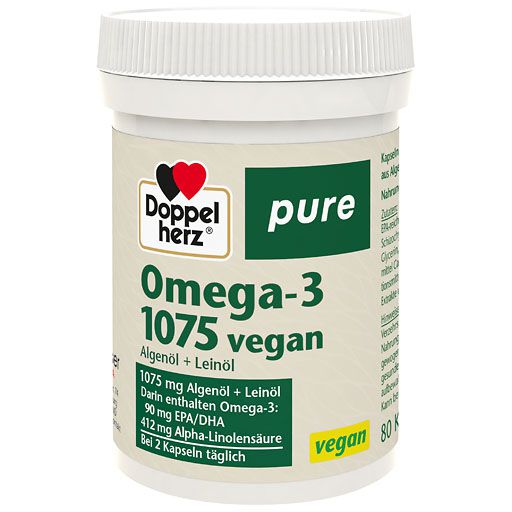 DOPPELHERZ Omega-3 1075 vegan pure Kapseln 80 St  