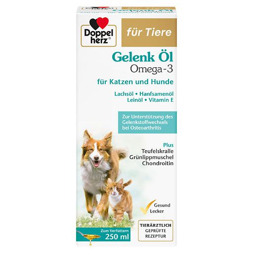 DOPPELHERZ für Tiere Gelenk Öl f. Hunde/Katzen 250 ml