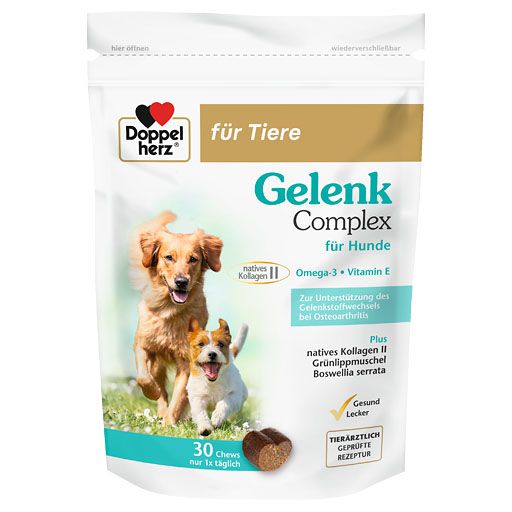 DOPPELHERZ für Tiere Gelenk Complex Chews f. Hunde 30 St