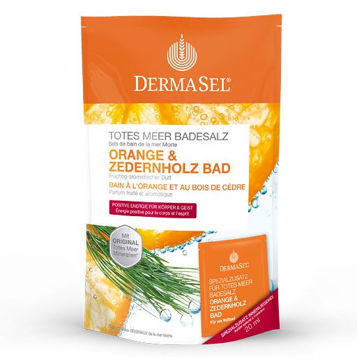DERMASEL Totes Meer Badesalz Orange & Zedernholz 1 P