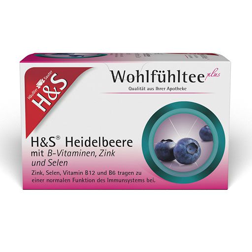 H&S Heidelbeere m. B-Vitaminen Zink und Selen Fbtl. 20x2,5 g
