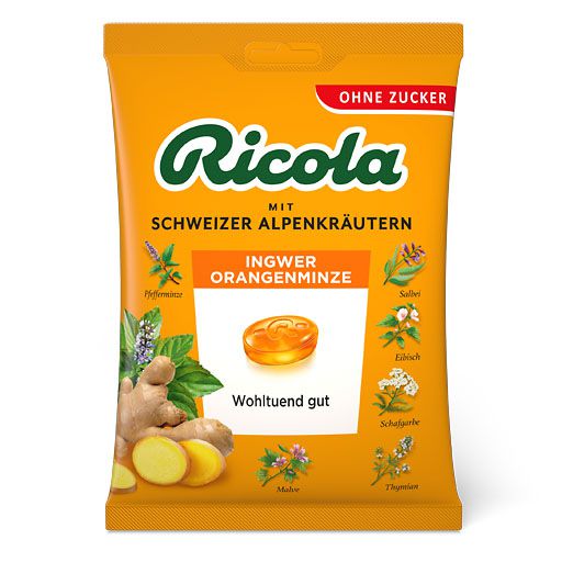 RICOLA o. Z. Beutel Ingwer Orangenminze Bonbons 75 g