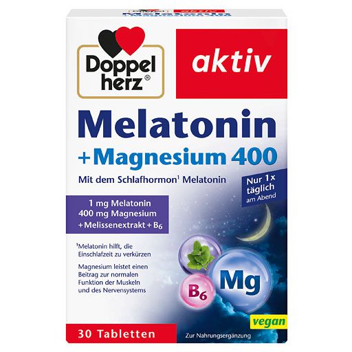 DOPPELHERZ Melatonin+Magnesium 400 Tabletten