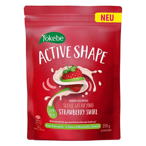 YOKEBE ACTIVE SHAPE Strawberry Swirl Pulver 250 g