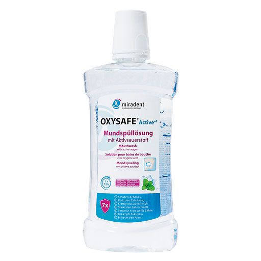 MIRADENT Oxysafe Active Mundspülung m. Aktivsauerst 500 ml