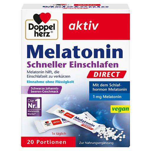DOPPELHERZ Melatonin DIRECT Schneller Einschlafen 20 St  