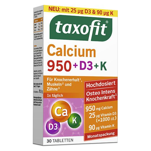 TAXOFIT Calcium 950+D3+K Tabletten 30 St  