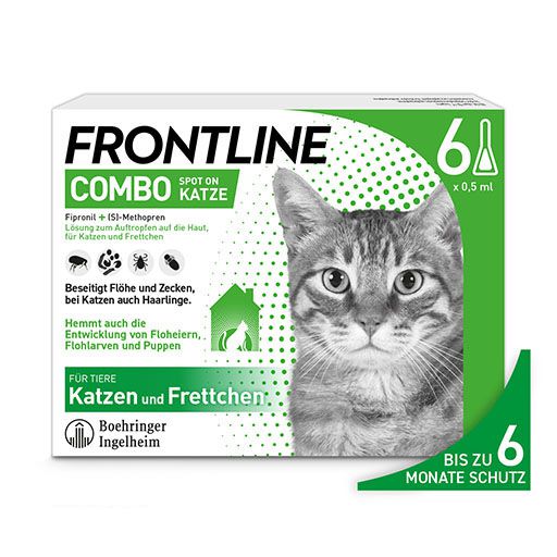 FRONTLINE COMBO® gegen Zecken, Flöhe (Flöhe, Eier, Larven, Puppen) bei Katzen<sup> 6</sup>  6 St