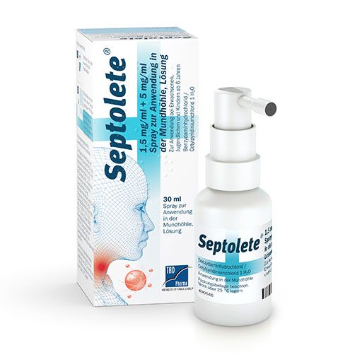 SEPTOLETE Halsschmerz-Spray 1,5mg/ml + 5mg/ml Spr. z. Anw. i. d. Mundhö.* 30 ml
