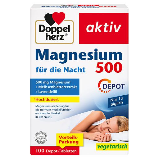 DOPPELHERZ Magnesium 500 für die Nacht Tabletten 100 St  